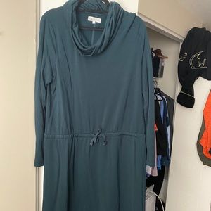 LOFT Turtle Neck Sweater Dress with Tie Waist